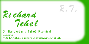 richard tehel business card