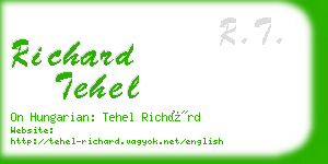 richard tehel business card